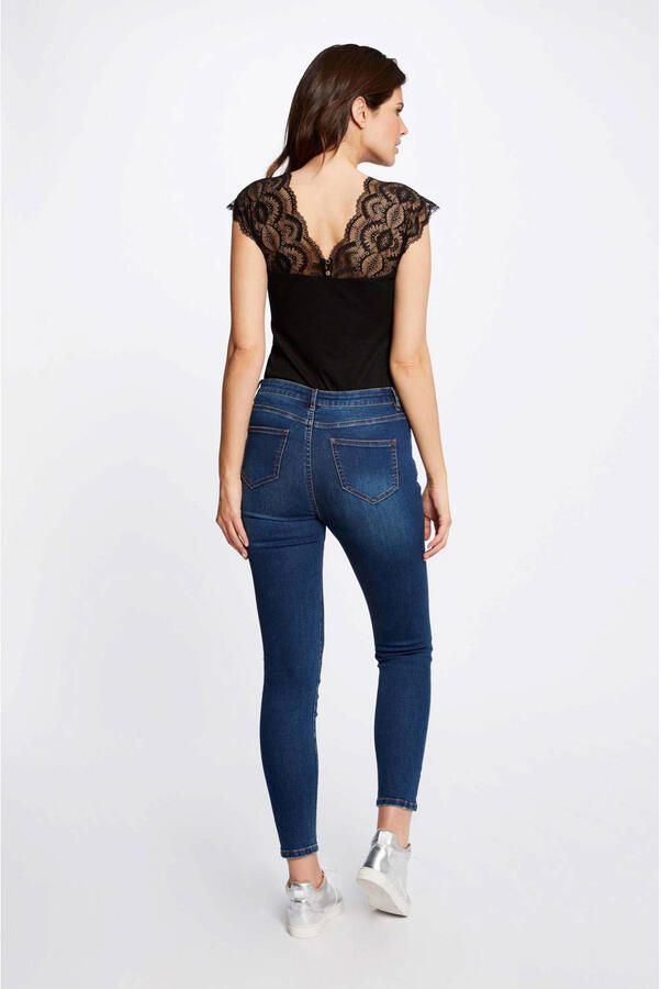 Morgan top met kant zwart - Foto 2