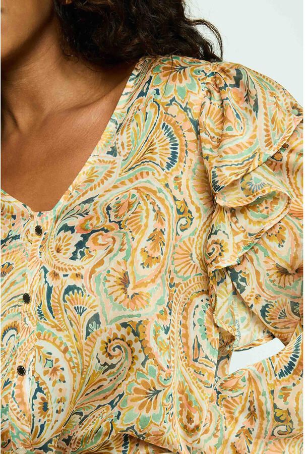 Morgan top met paisley print geel - Foto 2