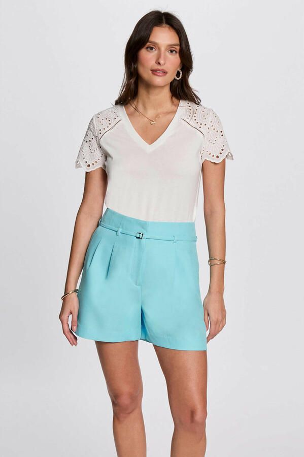 Morgan top wit broderie