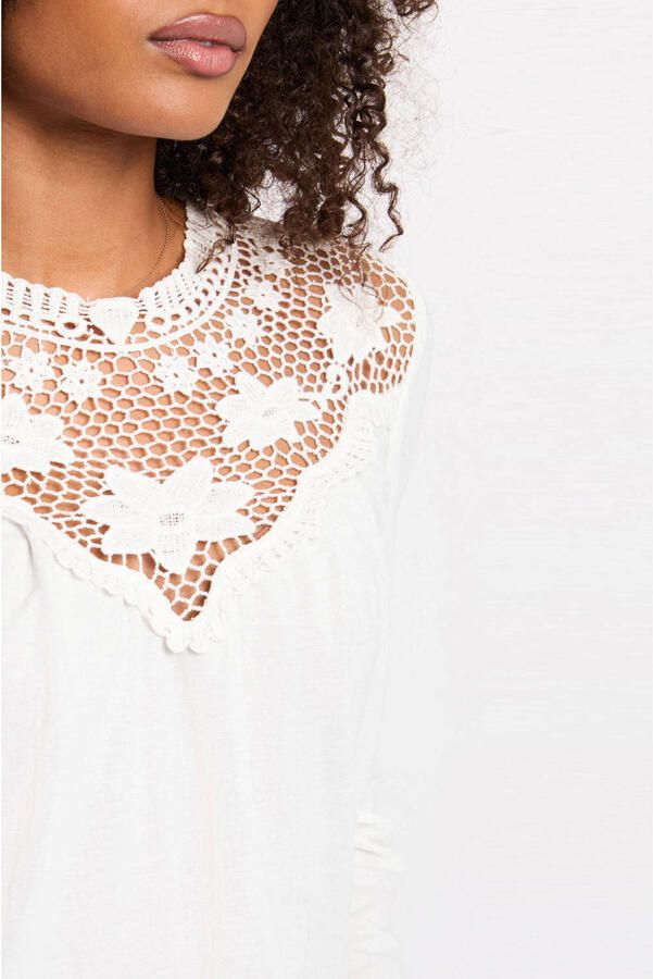 Morgan top wit broderie - Foto 3