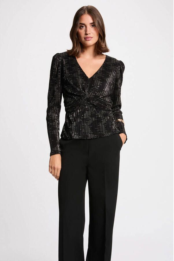 Morgan top zwart met glitter