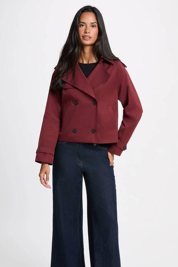 Morgan trenchcoat donkerrood
