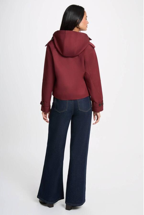 Morgan trenchcoat donkerrood - Foto 3