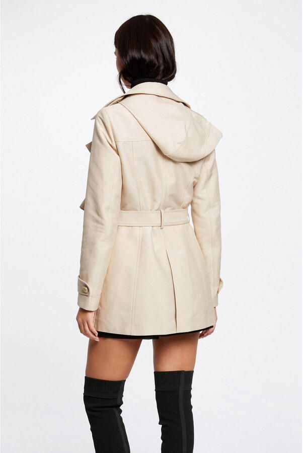 Morgan trenchcoat jas met ceintuur ecru