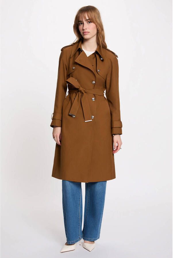 Morgan trenchcoat met ceintuur cognac - Foto 2