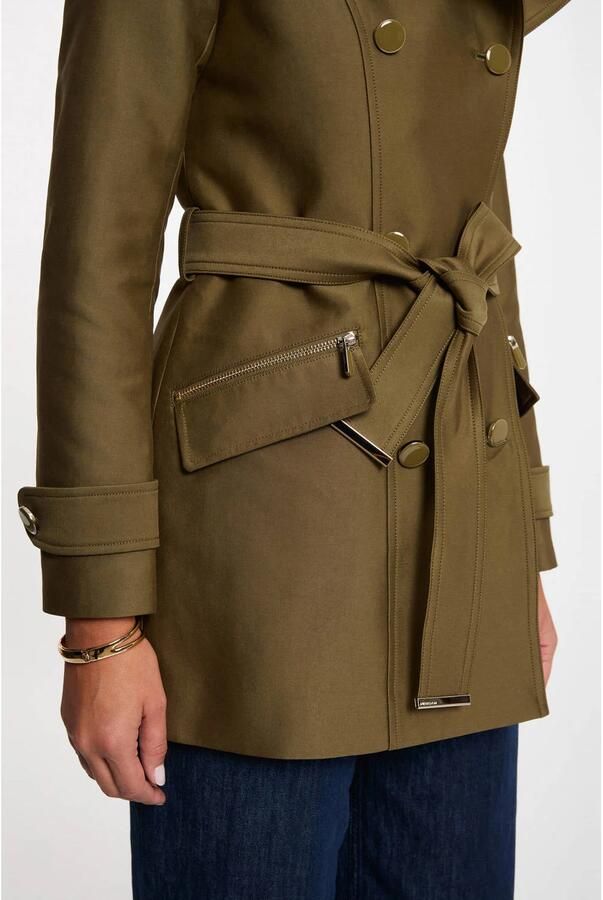 Morgan trenchcoat met ceintuur kaki - Foto 2