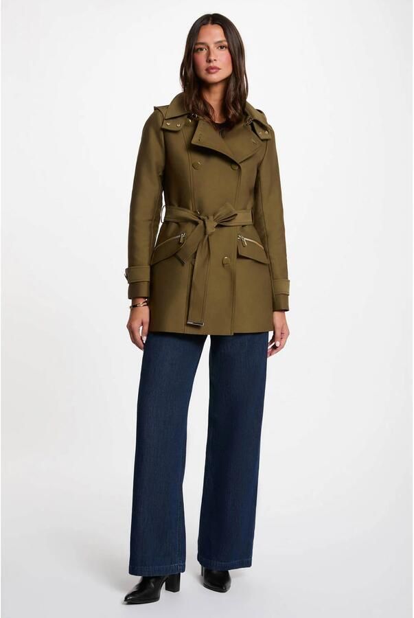 Morgan trenchcoat met ceintuur kaki - Foto 3