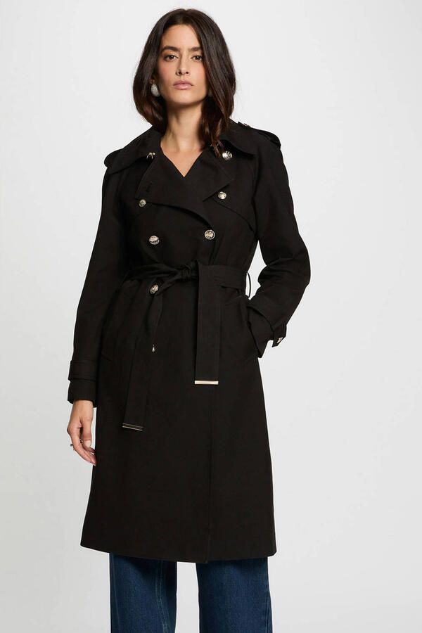 Morgan trenchcoat met ceintuur zwart