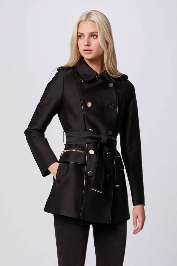 Morgan trenchcoat zomer met ceintuur zwart - Foto 3