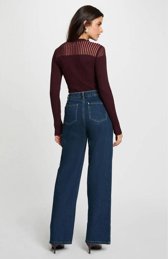 Morgan trui donkerrood rib gebreid - Foto 2