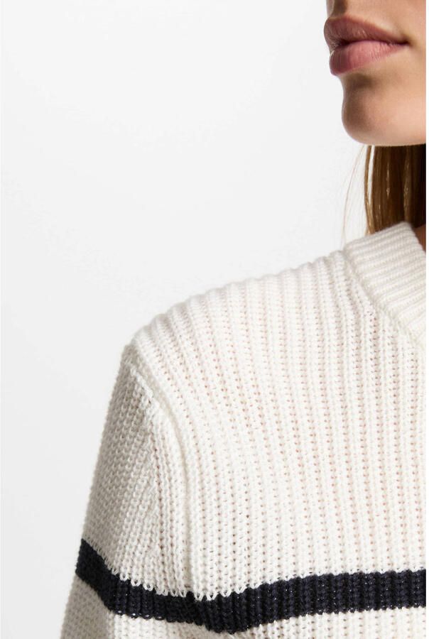 Morgan trui ecru rib gebreid - Foto 3