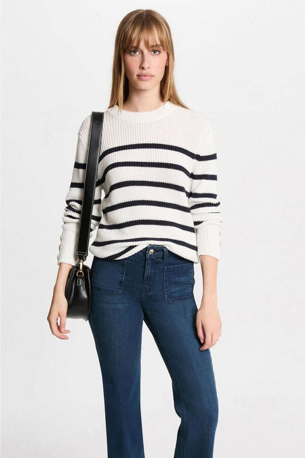 Morgan trui ecru rib gebreid - Foto 2