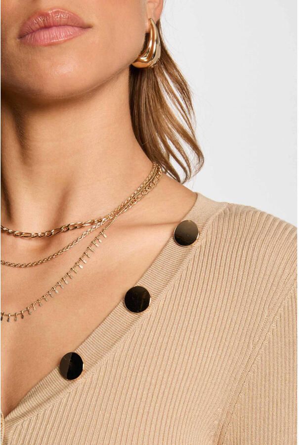 Morgan trui fijn gebreid beige