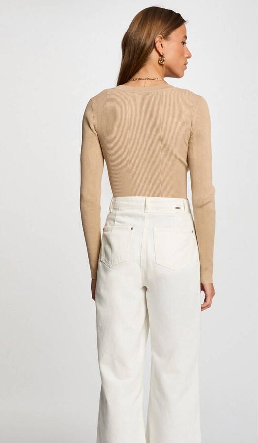 Morgan trui fijn gebreid beige - Foto 2