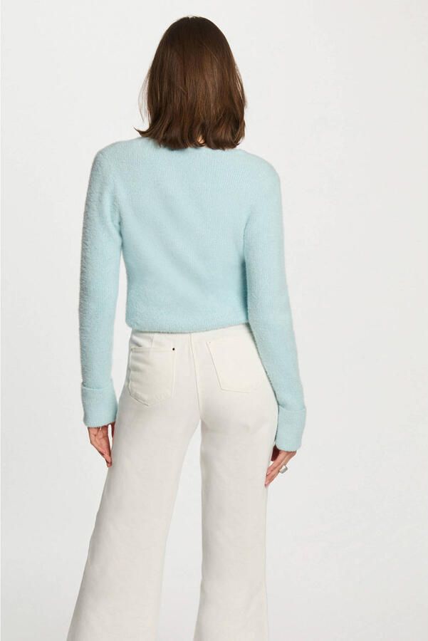 Morgan trui fijn gebreid turquoise - Foto 1