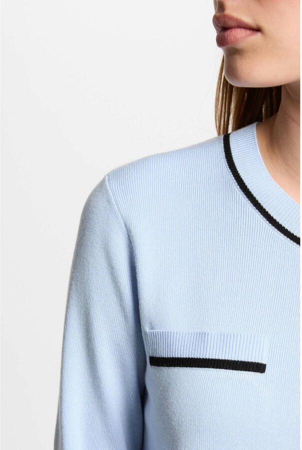 Morgan trui lichtblauw fijn gebreid - Foto 2