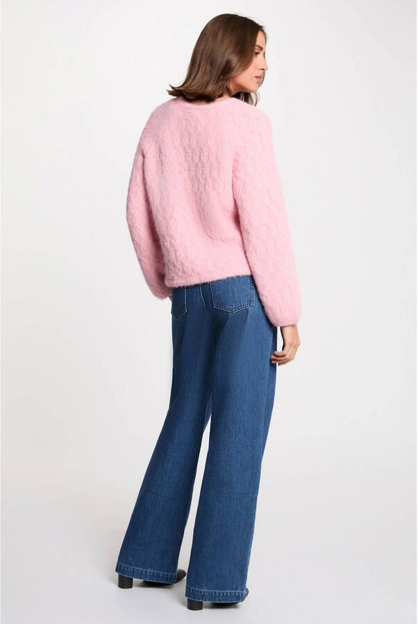 Morgan trui met wol roze - Foto 2