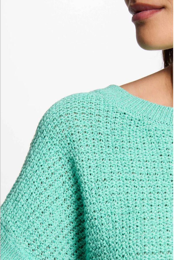 Morgan trui turquoise met glitter - Foto 2