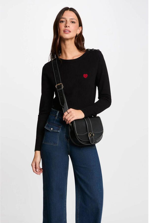 Morgan trui zwart fijn gebreid - Foto 2