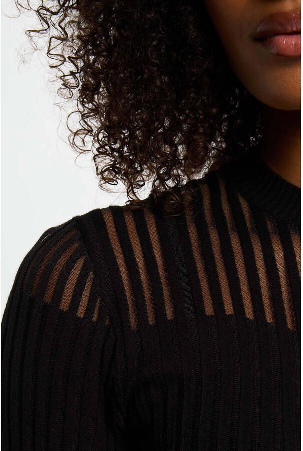 Morgan trui zwart rib gebreid - Foto 2