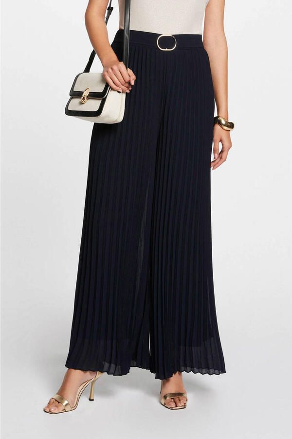Morgan wide leg broek marine