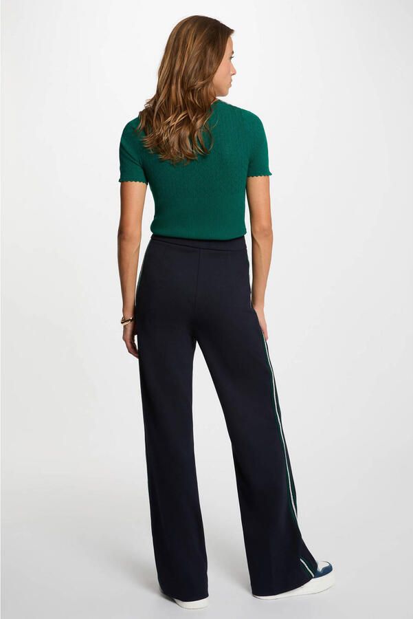 Morgan wide leg casual broek donkerblauw - Foto 2