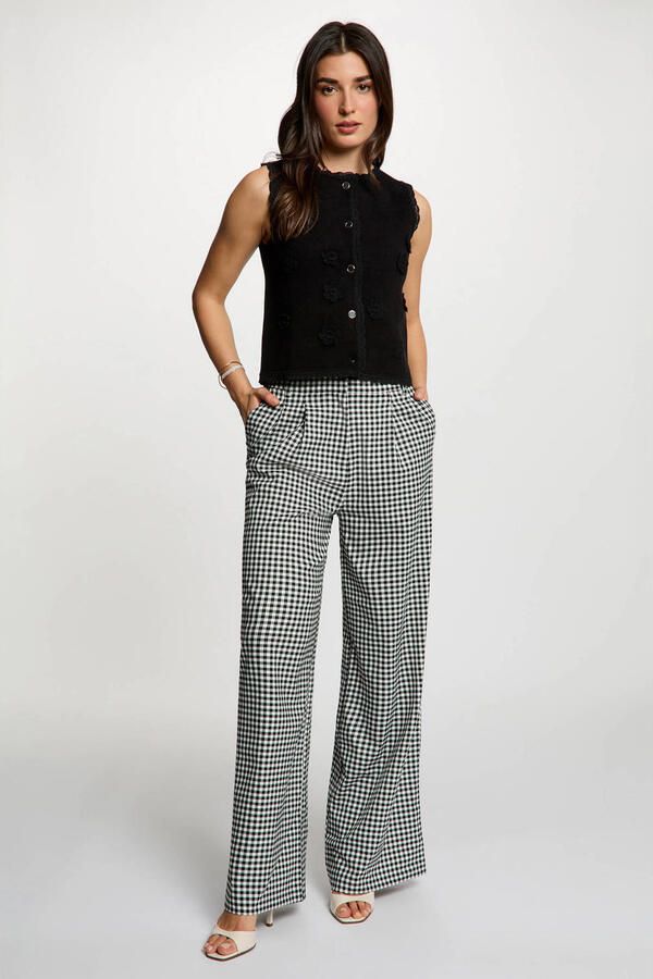 Morgan wide leg high waist pantalon zwart - Foto 2