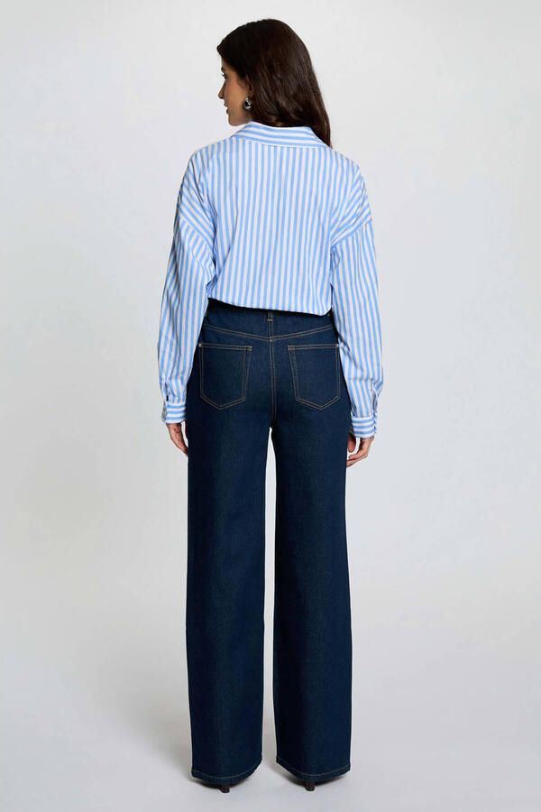Morgan wide leg jeans dark blue - Foto 3