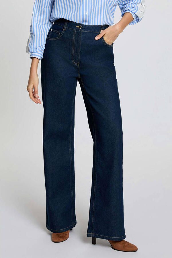 Morgan wide leg jeans dark blue