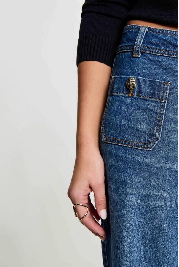 Morgan wide leg jeans mediumblauw - Foto 2