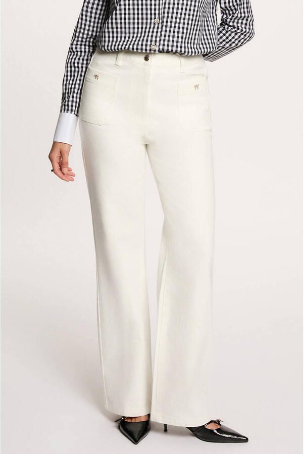 Morgan wide leg jeans wit