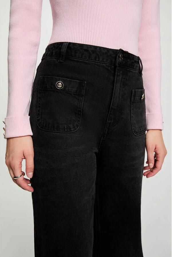 Morgan wide leg jeans zwart - Foto 2