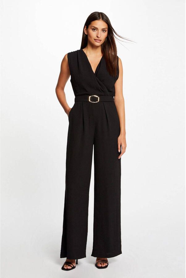Morgan wide leg jumpsuit zwart - Foto 3