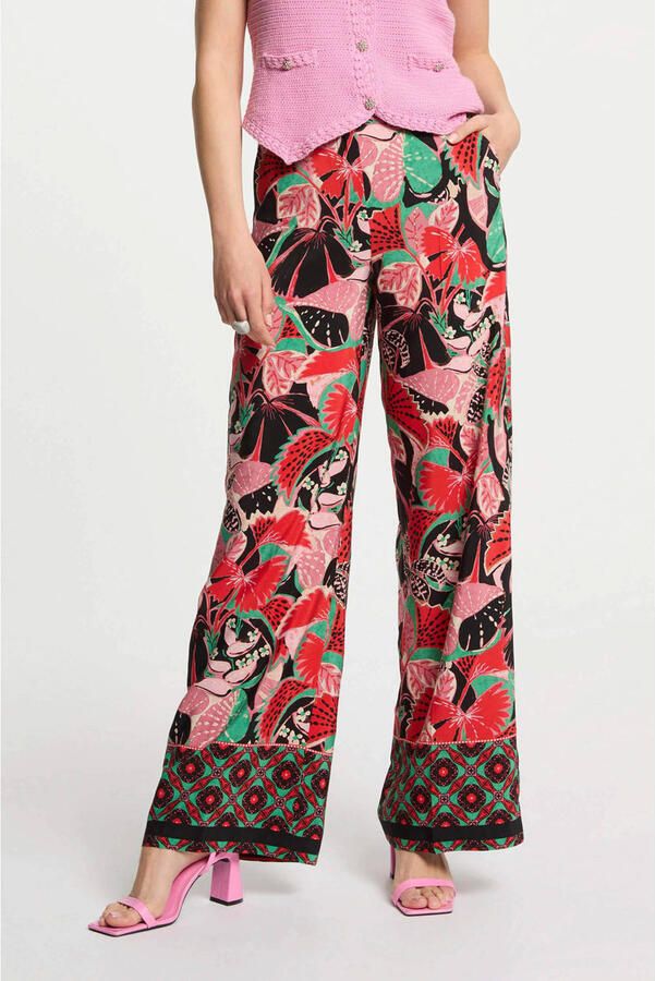 Morgan wide leg regular waist broek multi - Foto 1