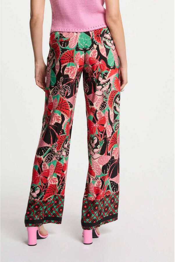 Morgan wide leg regular waist broek multi - Foto 2