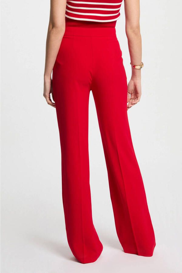 Morgan wide leg regular waist pantalon rood - Foto 3