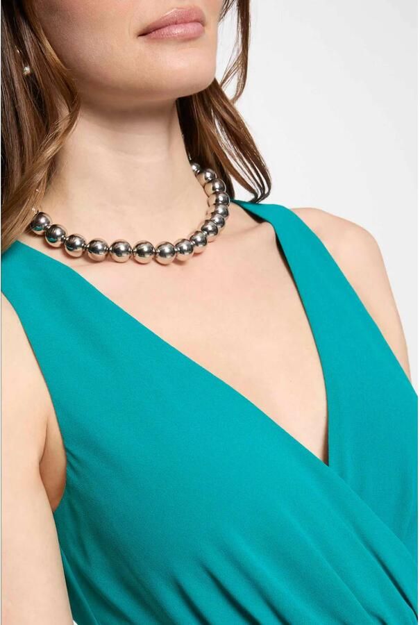 Morgan wikkel- overslagjurken turquoise - Foto 2