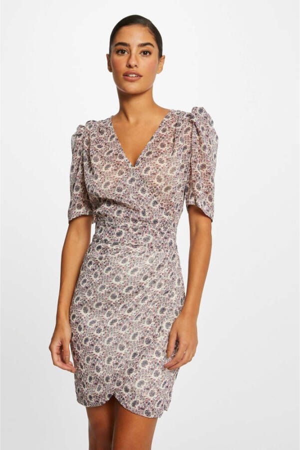 Morgan overslagjurk met all over print multi