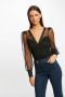 Morgan semi-transparante body zwart - Thumbnail 1
