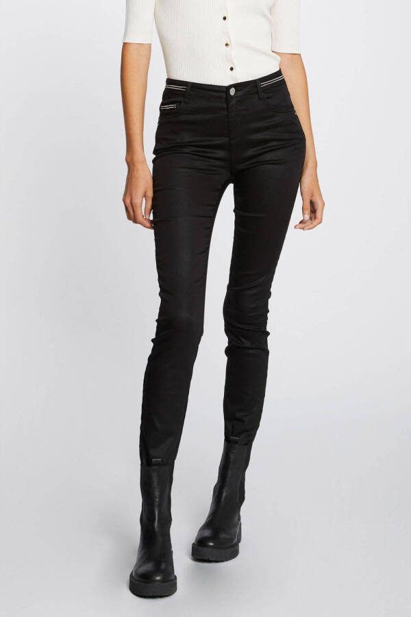 Morgan slim fit broek zwart