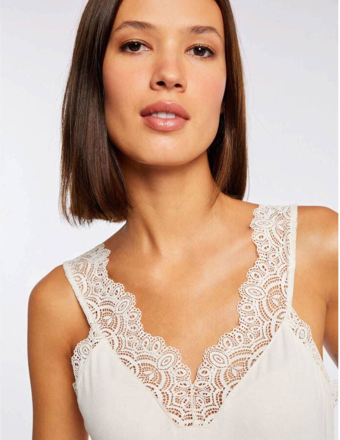 Morgan top met kant ivoor
