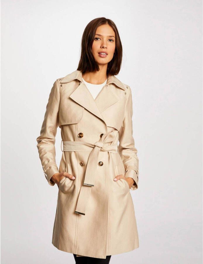 Morgan trenchcoat jas met ceintuur beige