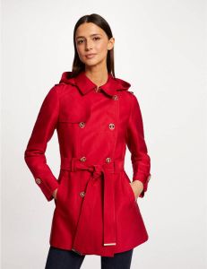 Morgan trenchcoat jas met ceintuur rood