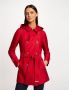 Morgan trenchcoat jas met ceintuur rood - Thumbnail 1