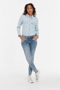 Mos Mosh high waist regular fit jeans Naomi Celeste blauw