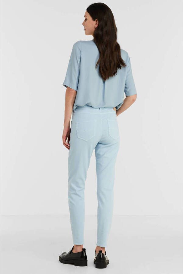 Mos Mosh high waist skinny broek Vice Colour met biologisch katoen lichtblauw