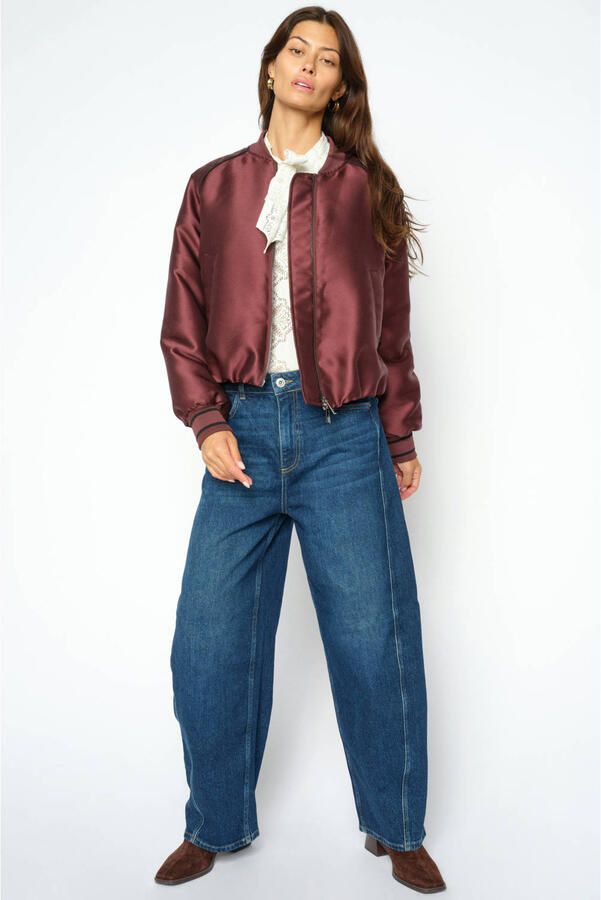 Mos Mosh barrel jeans donkerblauw denim