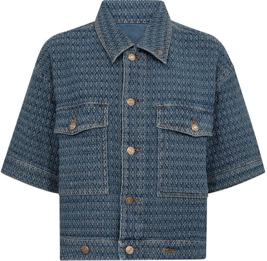 MOS MOSH relaxed fit jack in denimlook met borstzakken model 'Ebba' - Foto 2