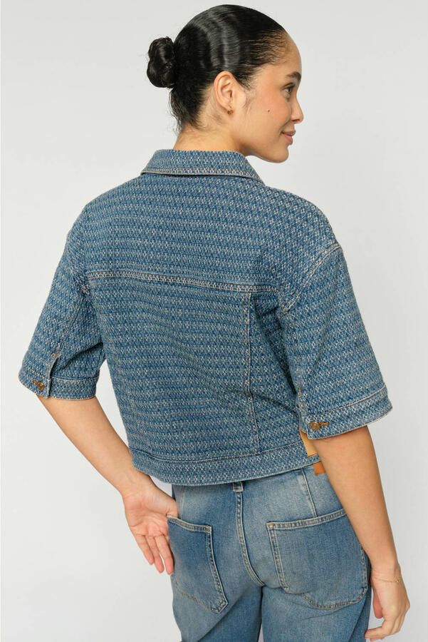 MOS MOSH relaxed fit jack in denimlook met borstzakken model 'Ebba' - Foto 3