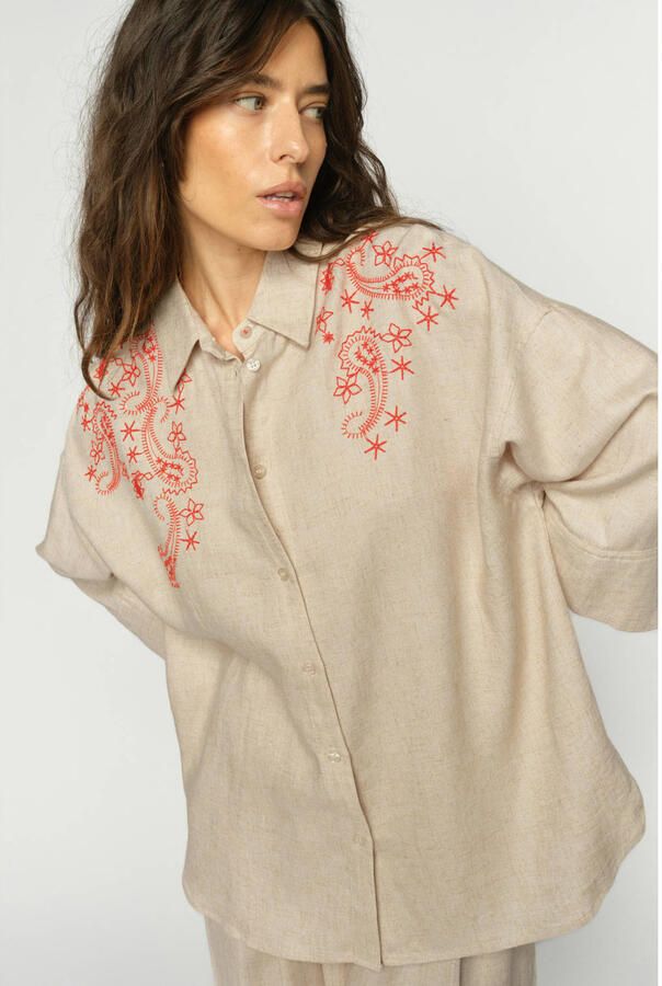MOS MOSH Dames Tops & T-shirts Mmaudri Coleen Shirt Ecru - Foto 5